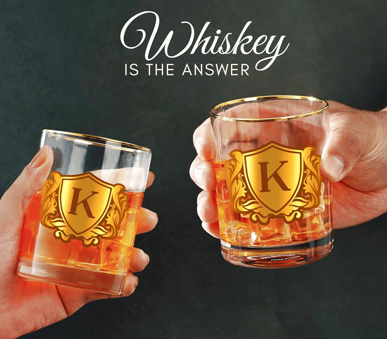 Onebttl Personalized Whiskey Glasses for Men, Custom Alcohol Gifts for Whiskey Lovers, Set of 2, Unique Birthday, Christmas Gifts for Him, R - Image 7