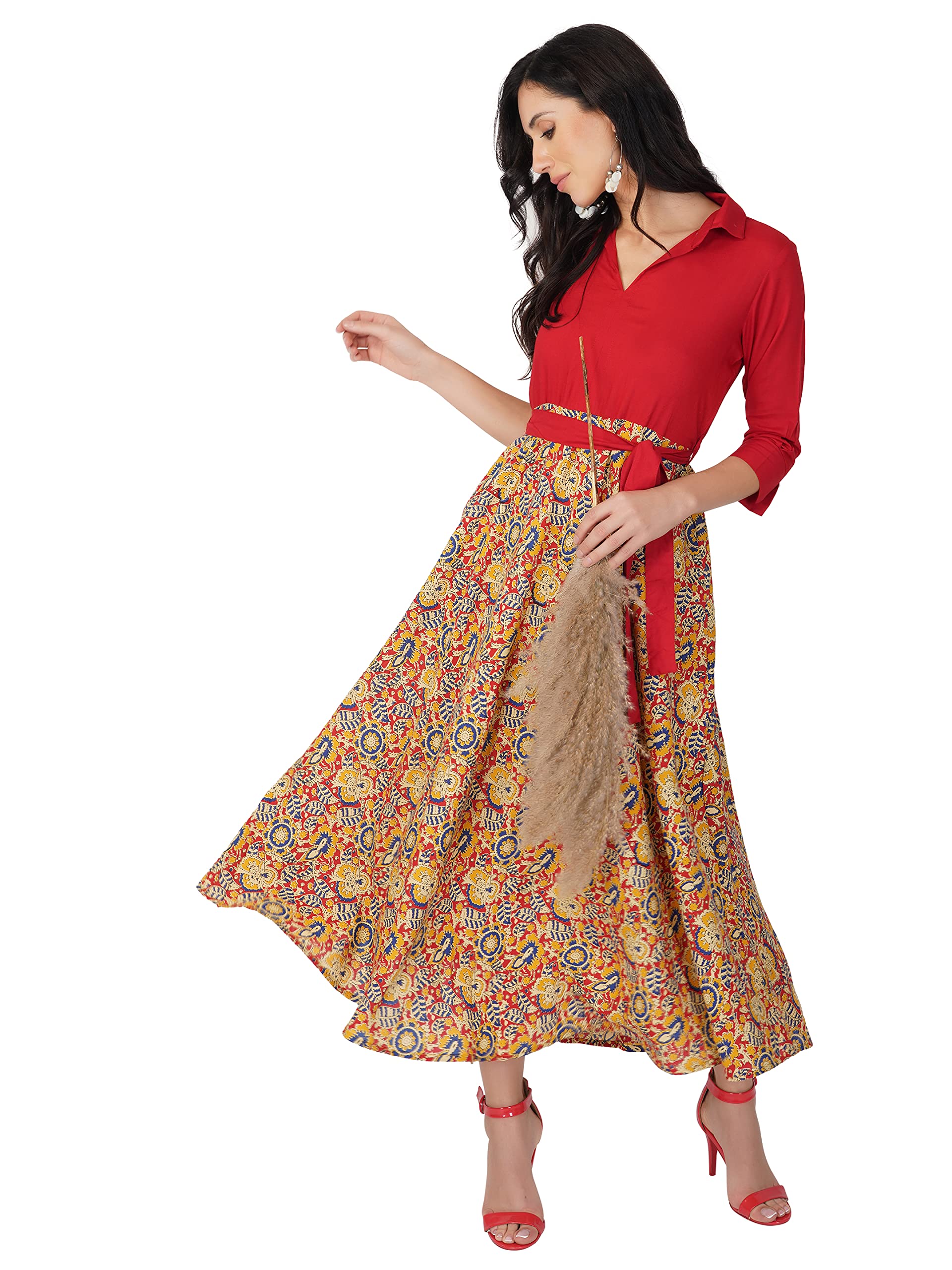 Rytras Dresses For Women || Western Dresses For Women || Dress For Women || Dresses (X-Large) Maroon