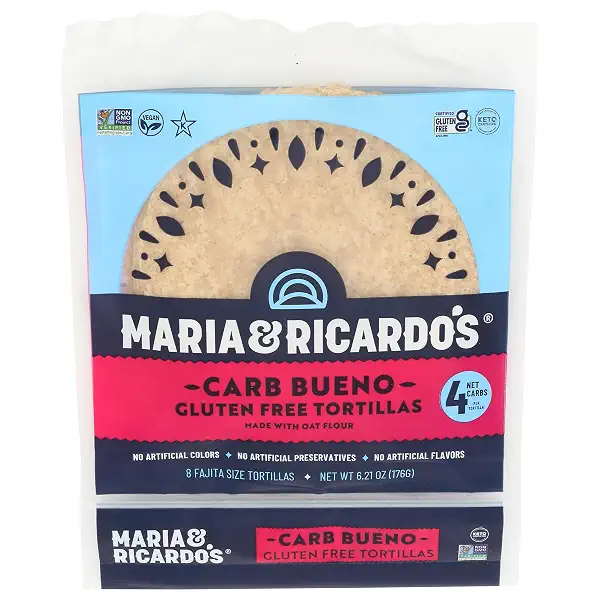Maria & Ricardo's Carbbueno™ Gluten Free Tortillas, 8 Count, 6 Inch, 6.21 Ounce 1