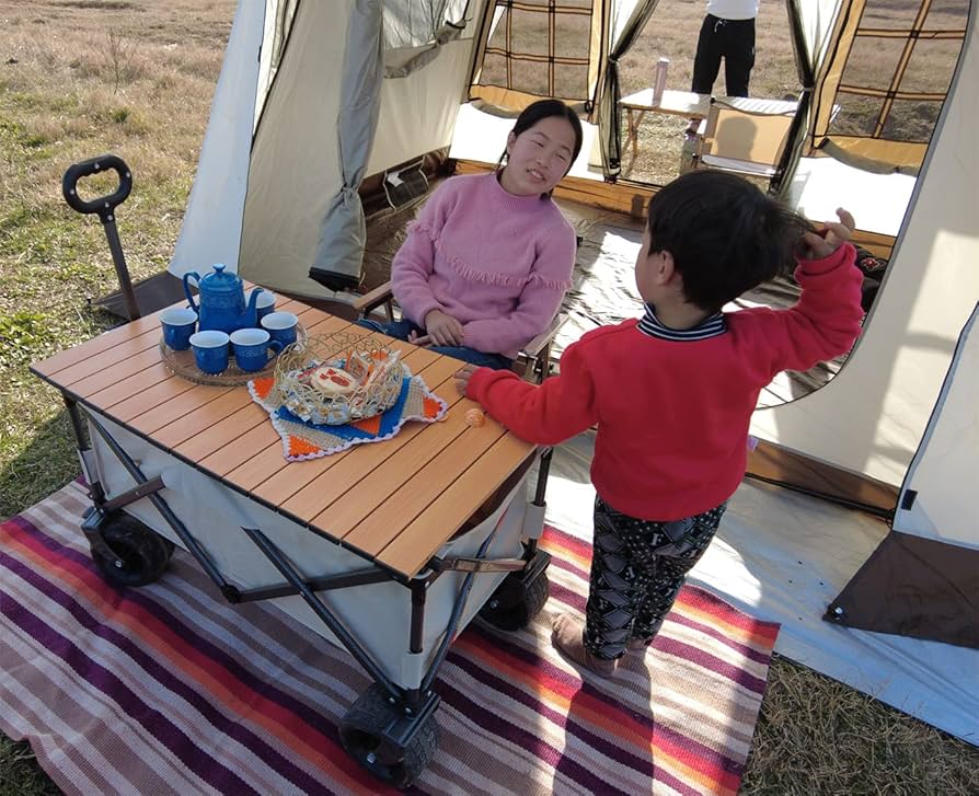 Amazon.co.jp: Fengzel Outdoor キャリーワゴン用テーブル 110*64cm