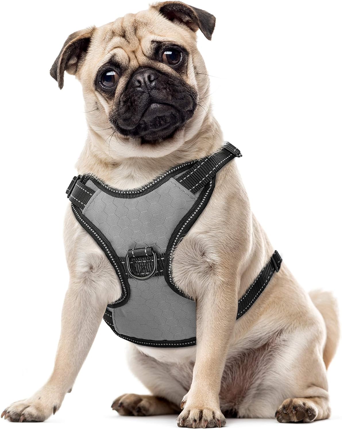 Vovodog Service Dog Harness, Adjustable No-Pull Pet Vest Harness, Comfortable Padded Dog Training Vest, Mesh Design with Hook and Handle for Small Medium Large Dogs