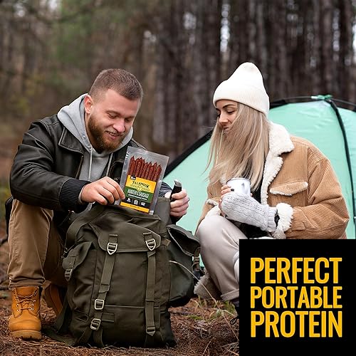 Vista 5 de Tillamook Country Smoker - Salchichas ahumadas, salchicha Hunter's, 16 onzas (paquete de 36 palitos de carne), ahumadas con madera dura auténtica