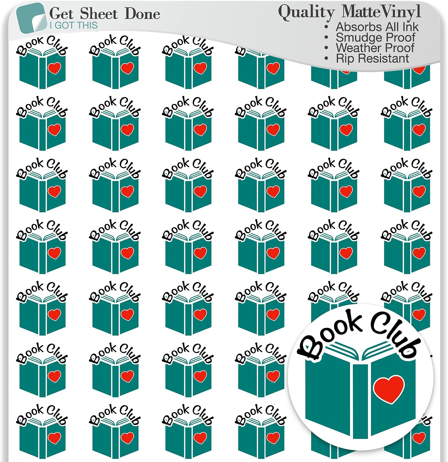 Book Club Planner Stickers - Read Reading Study Time, Productivity Stickers