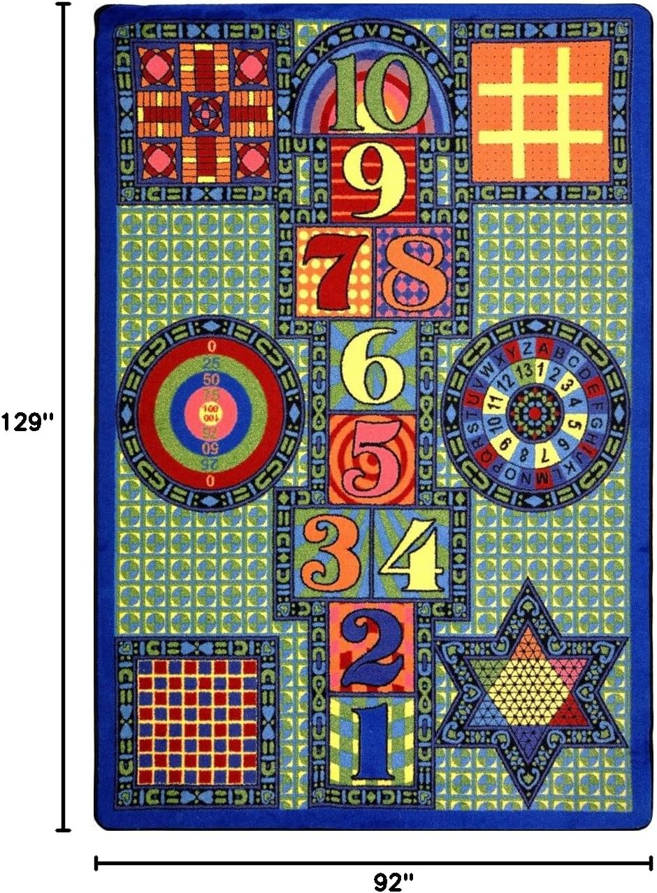 Joy Carpets Games Galore Rug, Multi, 7'8" x 10'9"