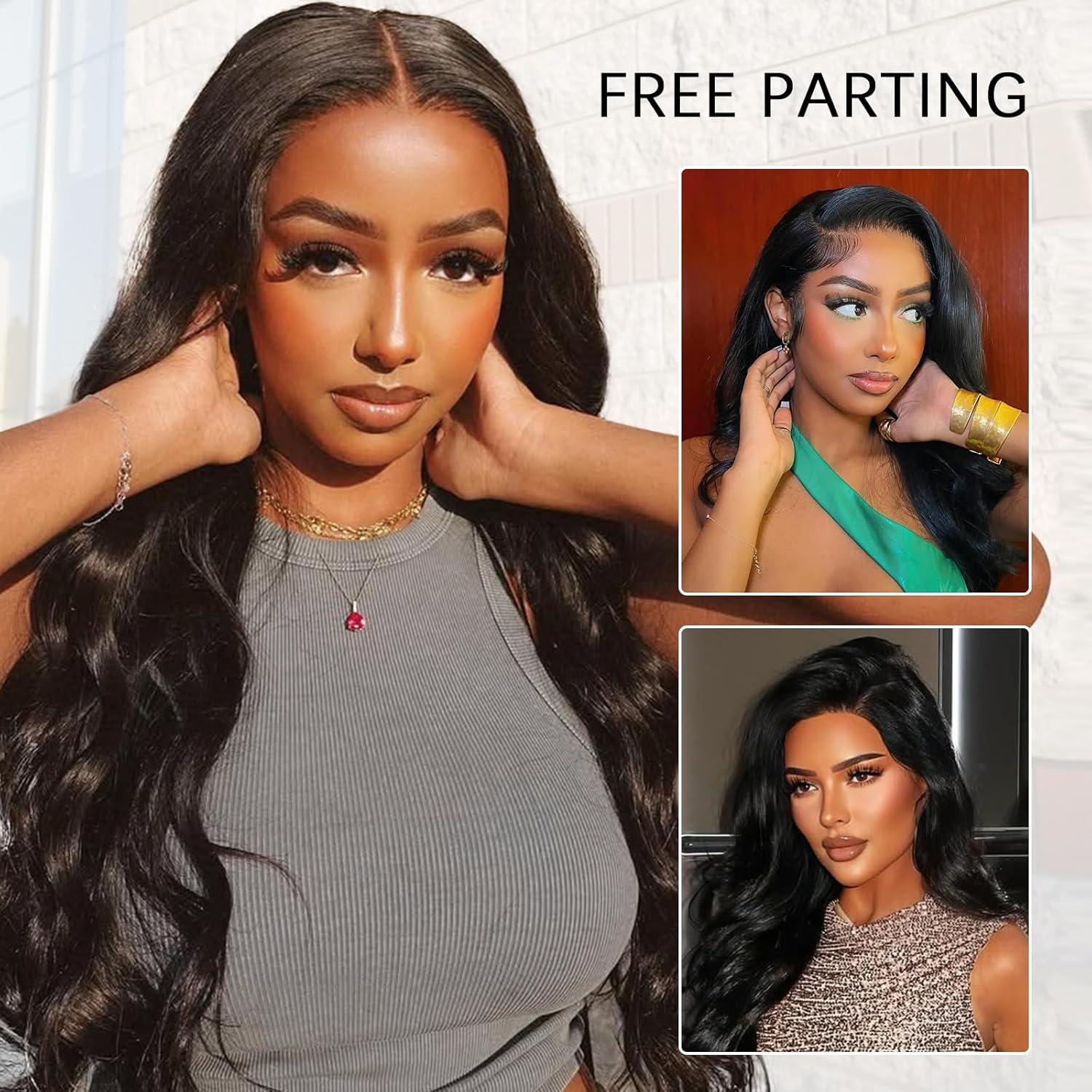 BrittyHair Body Wave Lace Front Wigs Human Hair 13x4 HD Transparent Lace Front Human Hair Wigs for Women 180% Density Black Human Hair Wigs Pre Plucked with Baby Hair Hairline (30inch)
