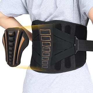 Copper Back Brace - Unique SVA System for Proper Posture, Enhanced Ergonomic Pad with 10× Compression Support, Breathable and Comfortable Fit for Men and Women, Relief from Lower Back Pain