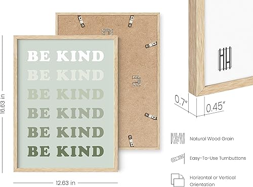 Miniatura 3 de Haus and Hues - Decoración de pared con frases positivas. Póster Be Kind con frases de bondad, arte de decoración de pared, bonitos pósteres para