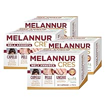 MelannurCres – Elisir per i Capelli – 60 Capsule – con Estratto di Mela Annurca Zinco Rame Selenio Biotina Astaxantina (Confezione da 4)
