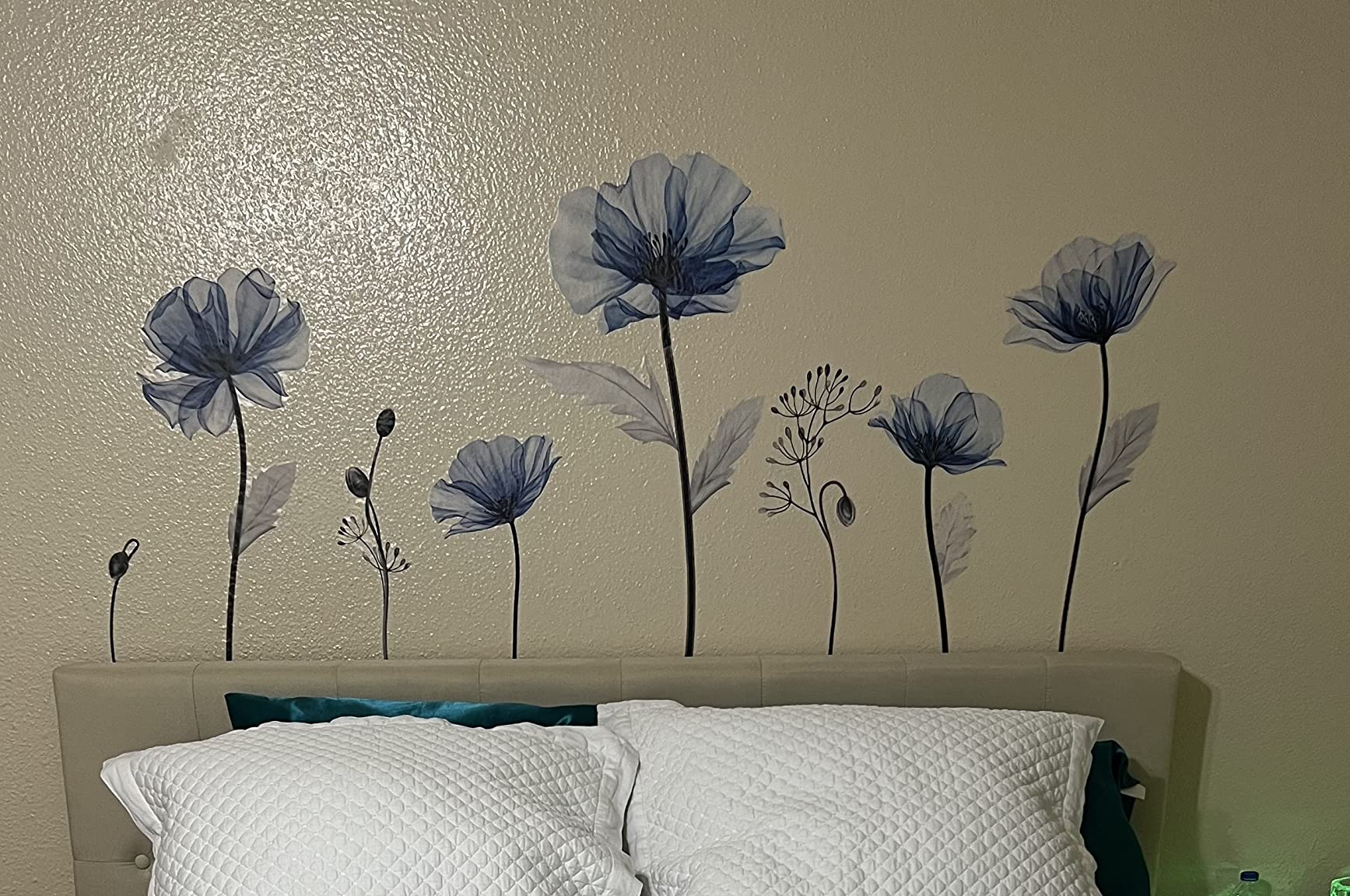 $2/mo - Finance decalmile Large Blue Flower Wall Decals Floral Wall ...