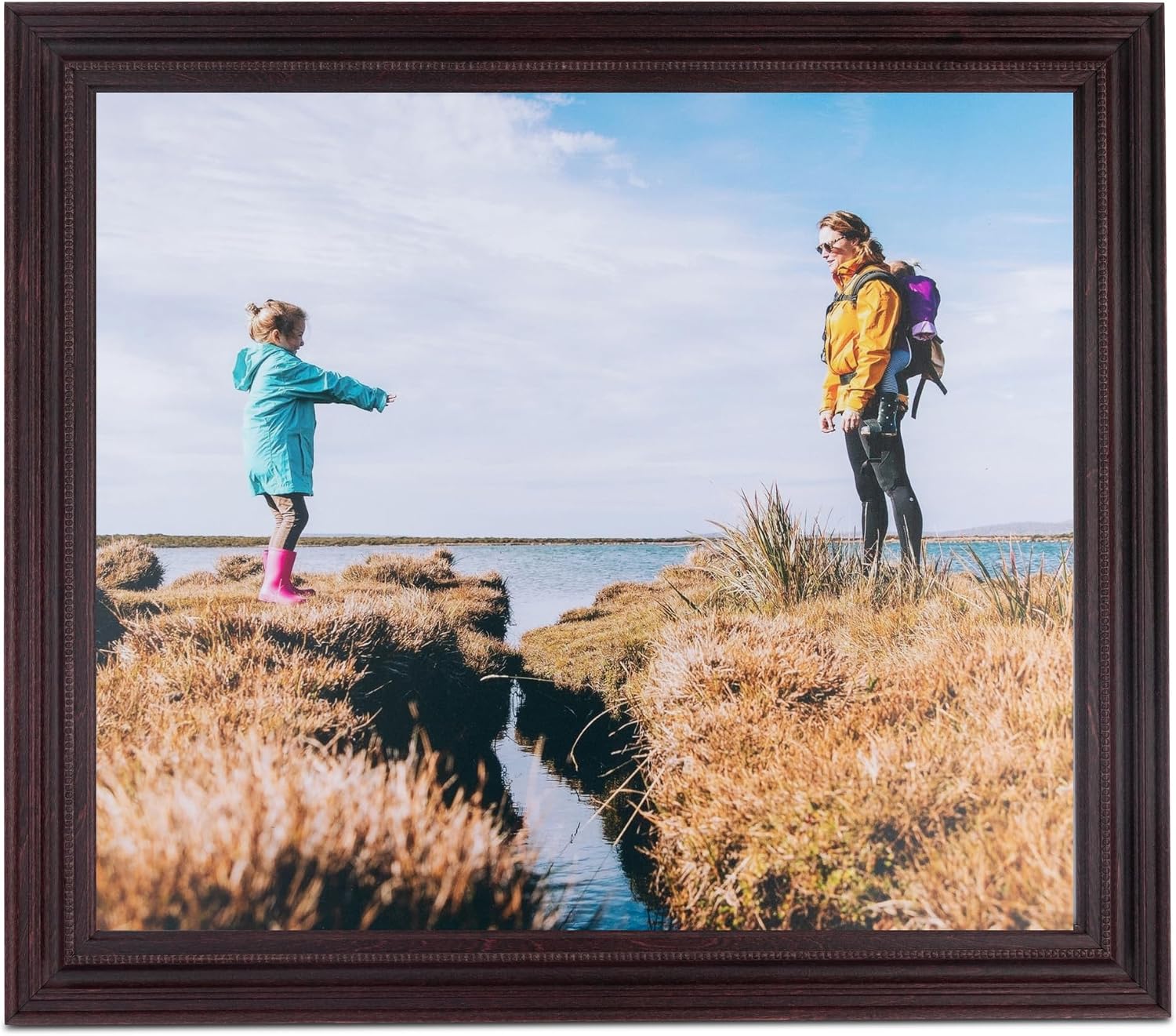 ArtToFrames 9x9 inch Dark Cherry Stain Wood Picture Frame, WOM0066-81375-YCHY-9x9