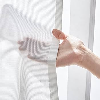 無印良品　熱を通しにくく透けにくいレースプリーツカーテン 熱を通しにくく透けにくいレースプリーツカーテン／オフ白