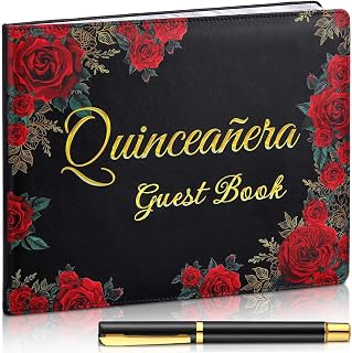 Quinceanera Guest Book With Pen