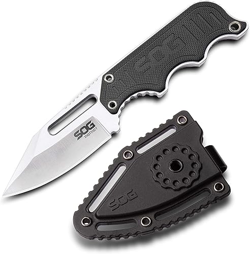 Miniatura 2 de SOG Cuchillo pequeño de hoja fija (NB1012-CP), Black & Kershaw Secret Agent (4007); cuchillo de bota ocultable, 3 onzas