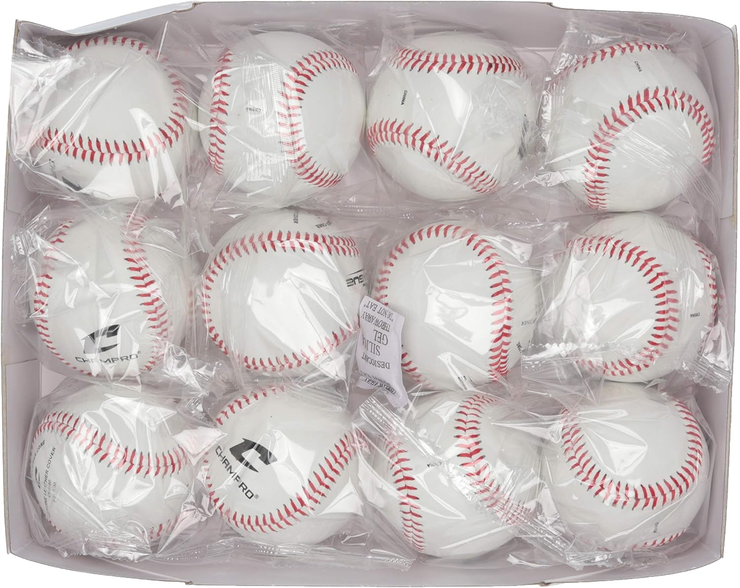 Champro Official League Cork Baseball (White, 9-Inch) (Pack of 12)