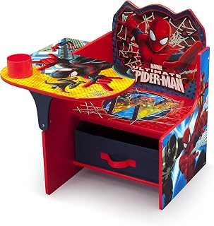 Delta Children Spider-Man Chair Desk with Storage Bin - Greenguard Gold Certified Kids Toddler Desk, Ages 3+
