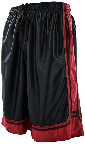 Mens Gym Training Basketball Shorts with Zippered Pockets