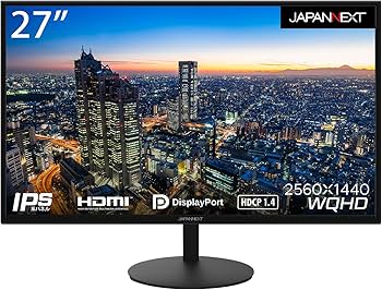 WQHD(2560x1440)　モニター本体　２７インチ Amazon.co.jp: JAPANNEXT 27インチ モニター WQHD 2560x1440解像度 IPS