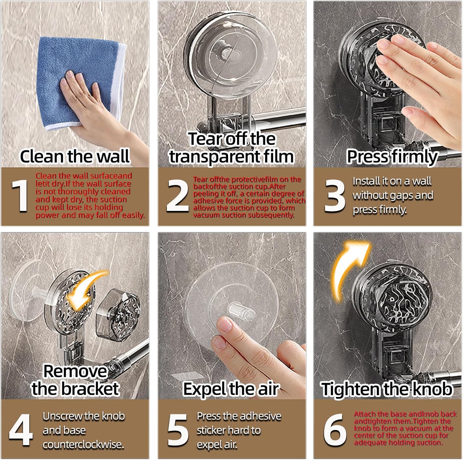 Adjustable Suction Cup Towel Rack, 11.8-23.6 Inch Extendable Towel Bar for Bathroom, Rustproof Telescopic Towel Hanger Wall Mounted Without Drilling, Strong Hold Shower Towel Storage image 2