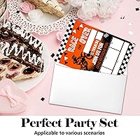 Vista 3 de Tarjetas de invitaciones de cumpleaños de motocross con sobres (20 unidades), suministros de fiesta de cumpleaños de motocross, invitaciones