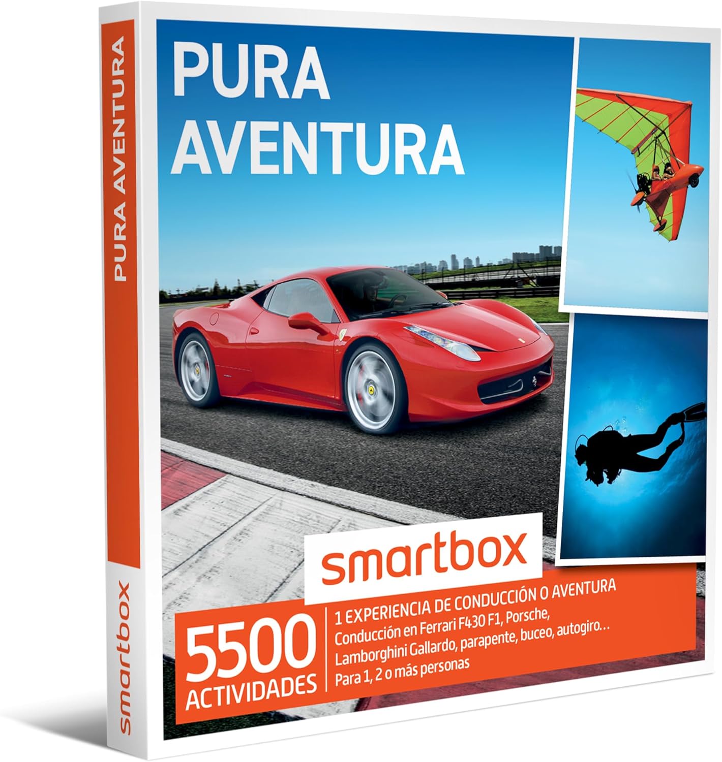 Smartbox - Caja Regalo para Hombres - Pura Aventura - Caja Regalo para Hombres - 1 Experiencia de conducción o Aventura para 1, 2 o más Personas