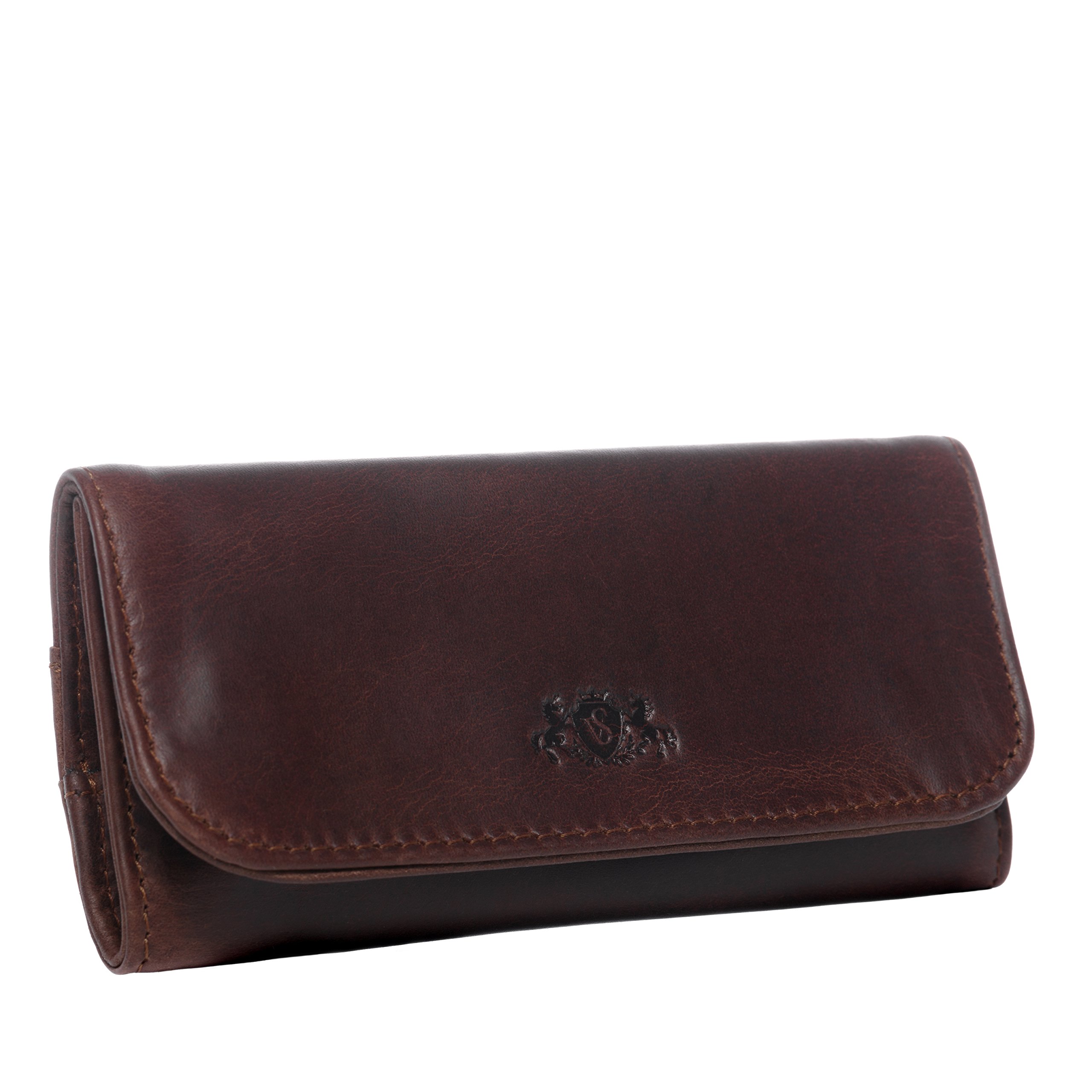 SID & VAIN® Astuccio porta tabacco vera pelle vintage TONY Portatabacco in pelle Borsello portatabacco uomo donna marrone prodotto artigianale