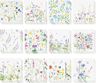 36 Pcs Wildflower Design Glasses Cleaning Cloth Microfiber Eyeglasses Cleaning Wipes Soft Flower Glasses Cleaner Cloths for Eyeglasses Cell Phone Screens Camera Lens,12 Styles, 6.3 x 6.3 Inch