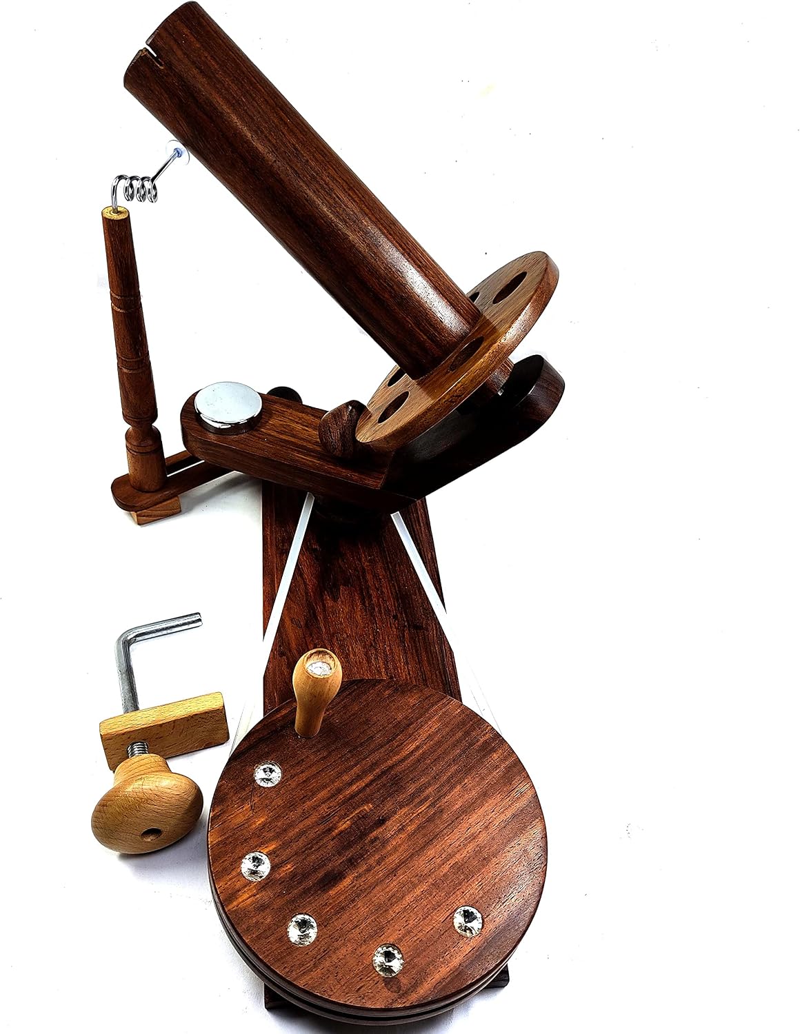 Wooden Yarn Winder for Wool Knitting Unique Designer Adorable Yarn Winder Handcrafted Knitting Weave Yarn Craft Gift for Elders by AF Luxury HANDICRAFTS