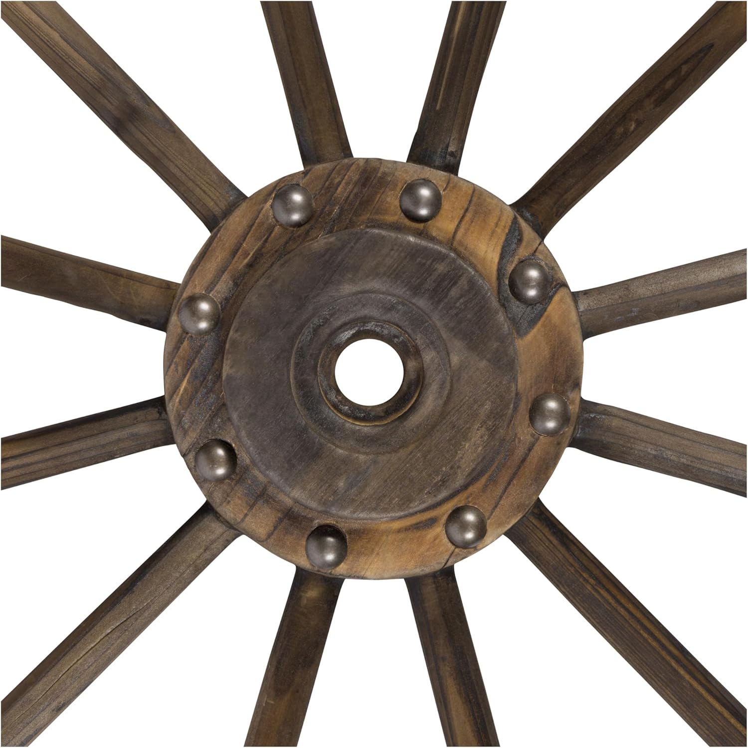Shine Company 2-Pack 32" Indoor/Outdoor Decorative Rustic Farmhouse Garden Wagon Wheel Trellis Set, Oak