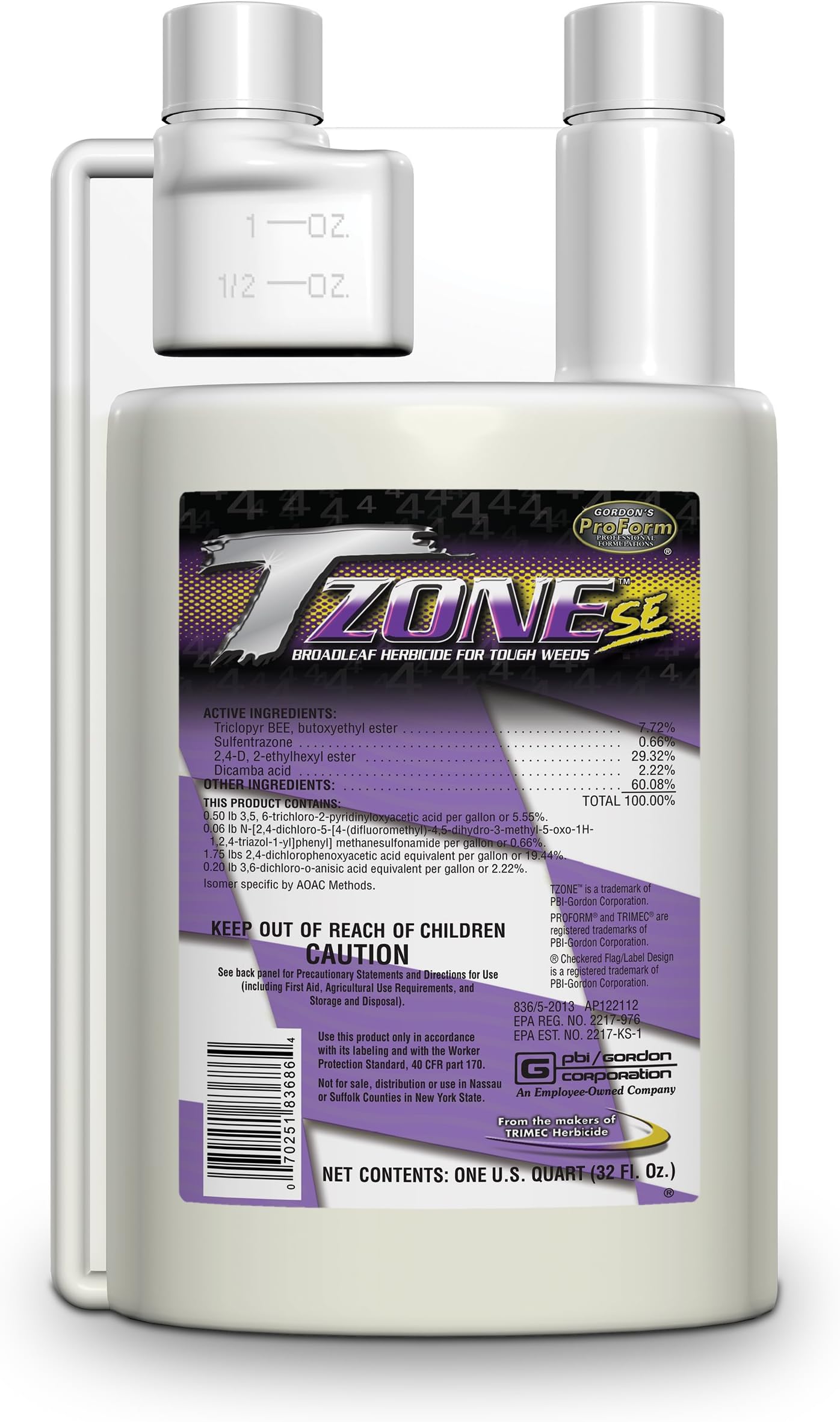 TZONE SE Broadleaf Herbicide for Tough Weeds - 1 Quart