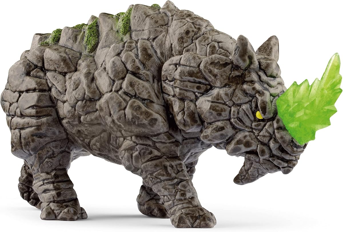 Schleich Eldrador - Figura de juguete de rinoceronte de batalla - Niños a partir de 7 años | 70157 | Figura de monstruo, juguete de criatura de batalla para niños mayores de 7 años, bestia de fantasía, regalos de figuras de acción, juego de simulación imaginativo sin pantalla