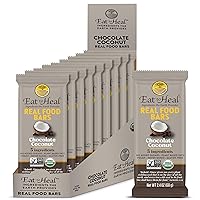 Vista 10 de EatToHeal Barra de comida real de mantequilla de maní, barras orgánicas veganas saludables con alto contenido de proteínas, reemplazo de comidas