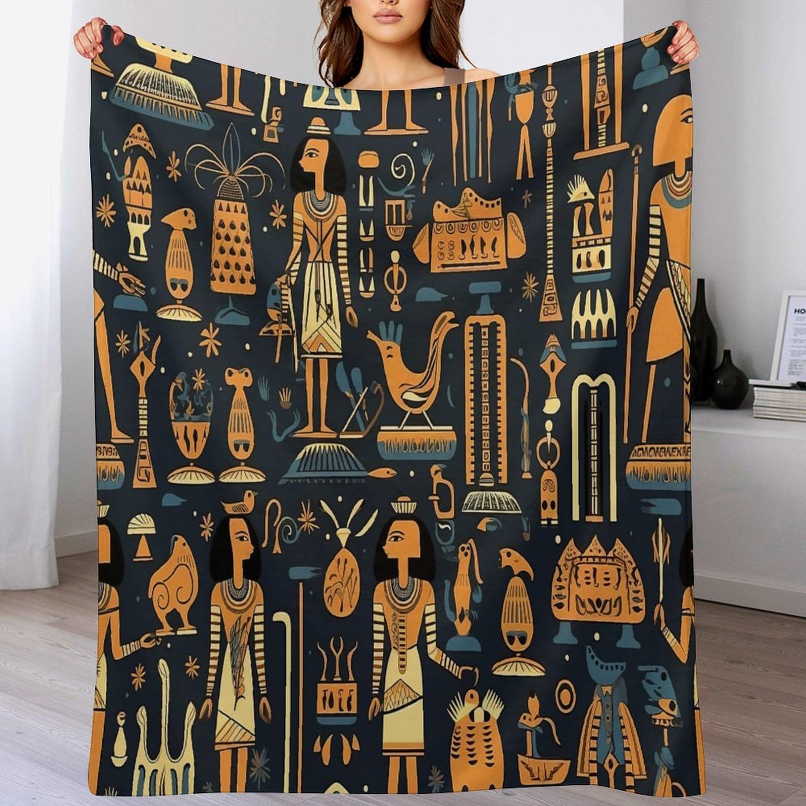 Manta de franela egipcia 140x180 cm para sofá cuatro estaciones