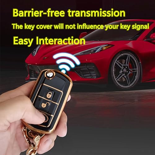 Miniatura 5 de QIXIUBIA Funda para llavero Landrover con control remoto sin llave con llavero apto para Land Rover Range Rover Sport LR3 Discovery (para