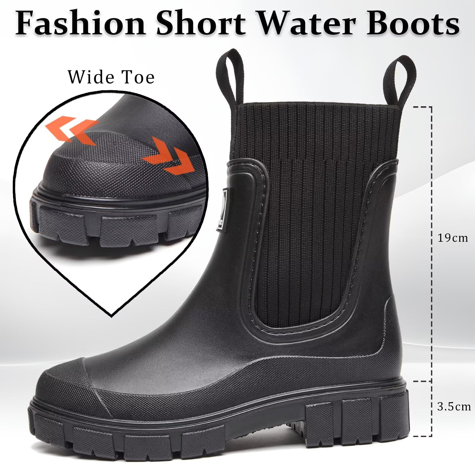 Botas de Agua Mujer Impermeable Zapatos de Lluvia