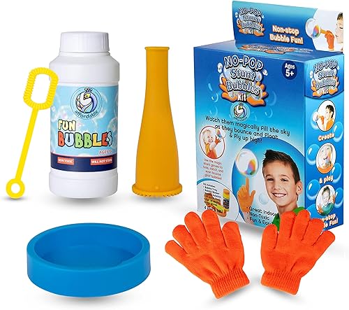 Kit de burbujas que rebotan para niños, juguete de solución de burbujas imposibles de reventar para juegos en interiores y exteriores, juego único