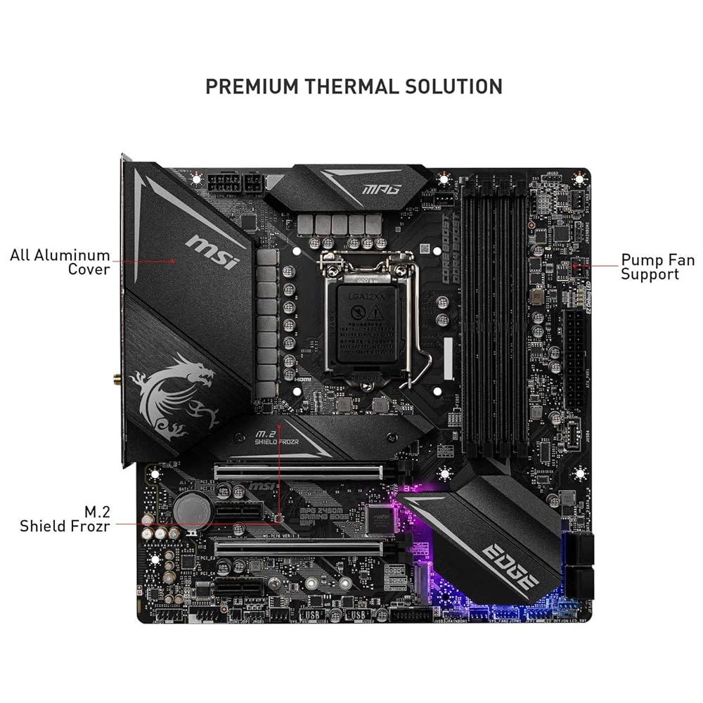 マザーボード MSI Z490M Gaming WiFi /microATX/LGA1200 MSI MPG Z490M GAMING EDGE WIFI LGA 1200 Micro-ATX Z490MEDGEWIFI