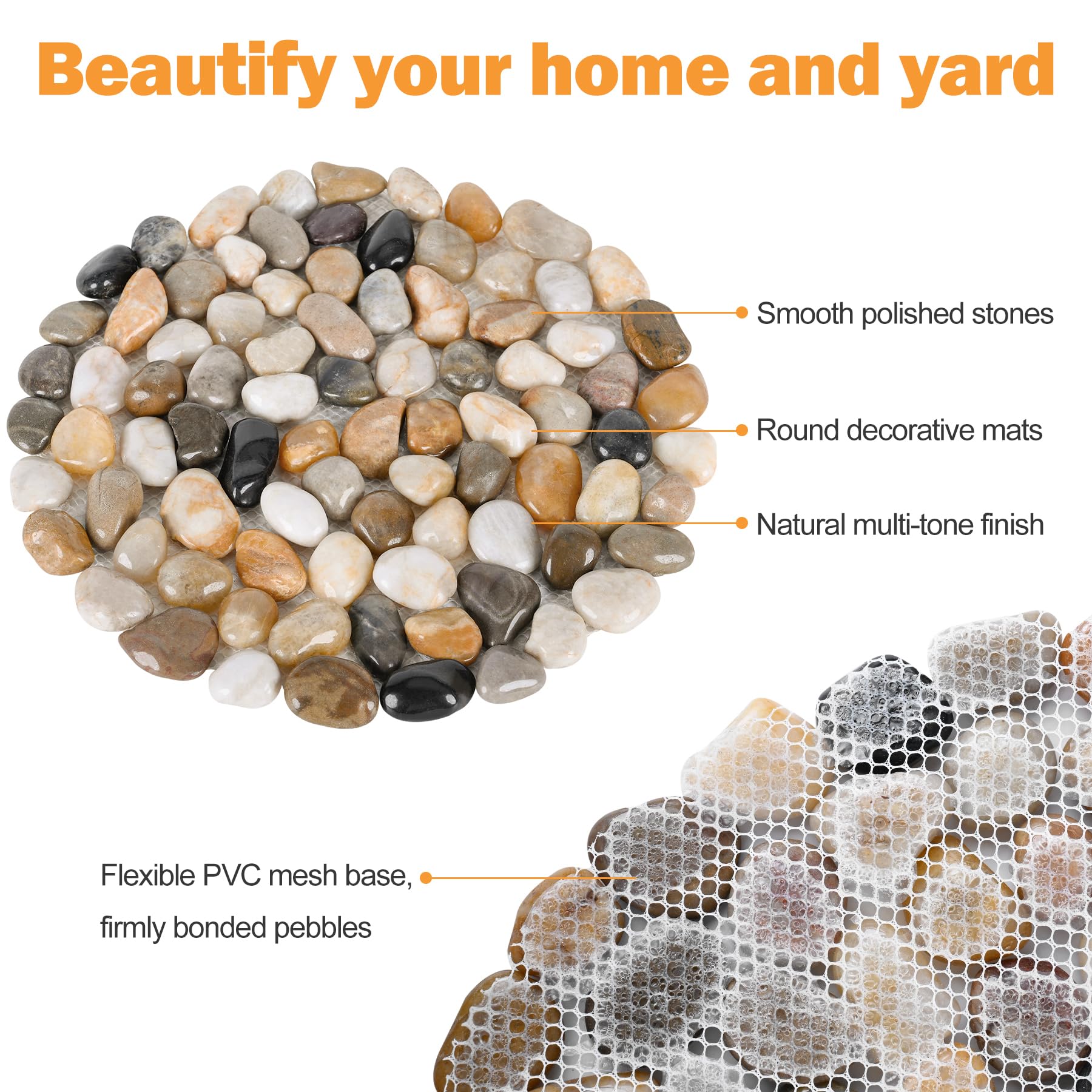 Riverstone - Pietre tonde da 10"-6PCS
