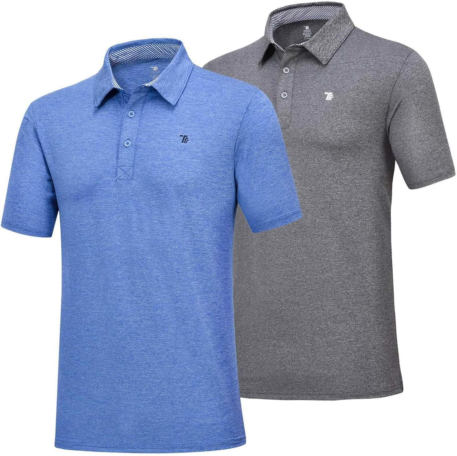 Rdruko Men's Quick Dry Golf Shirts Lightweight Collared Short Sleeve Polo Shirts