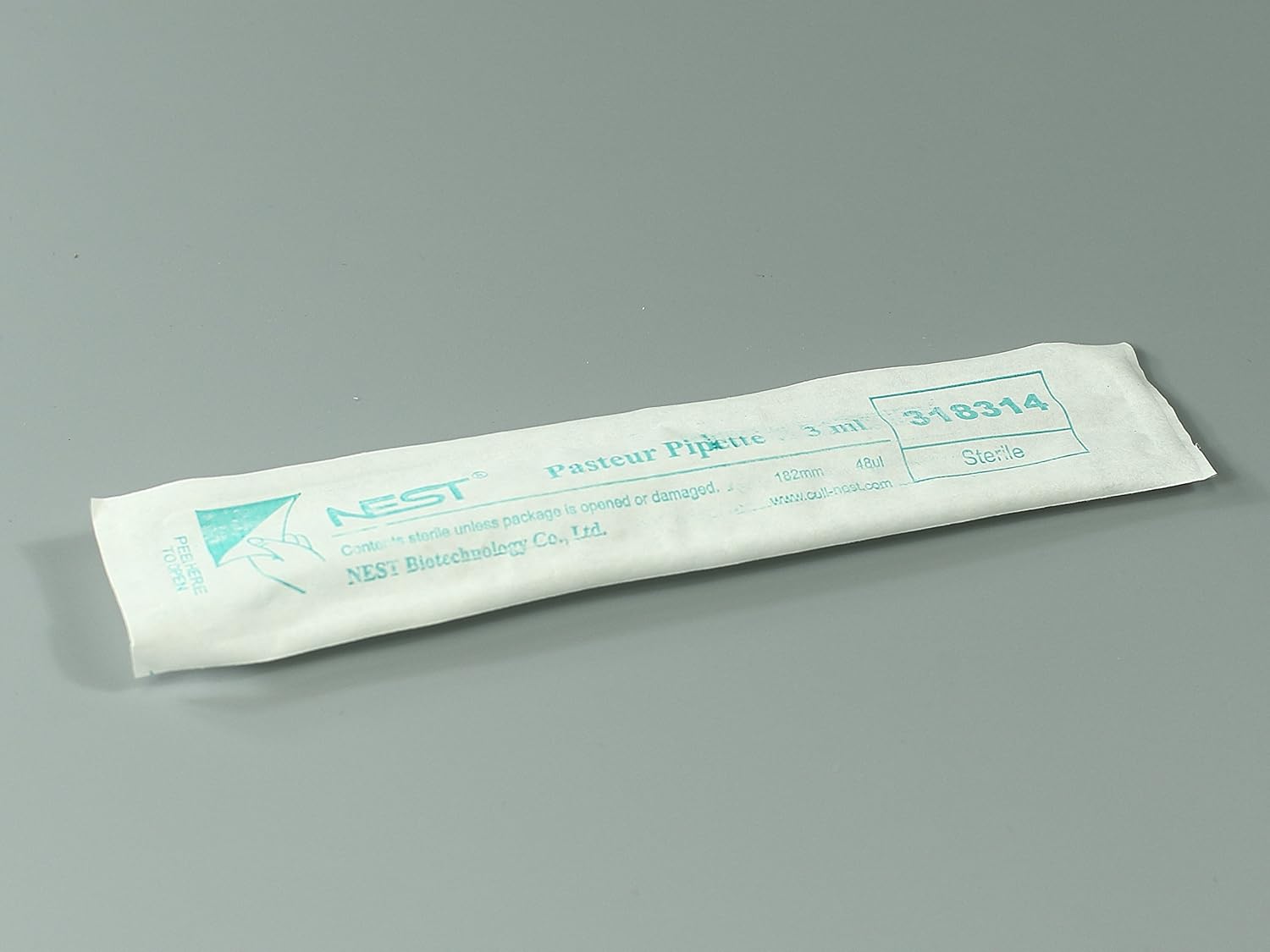 Nest Scientific 318314 LDPE Pasteur Pipette, Individually Wrapped, Sterile, X-Long, 3 mL, 200 per Pack, 2000 per Case (Pack of 2000)