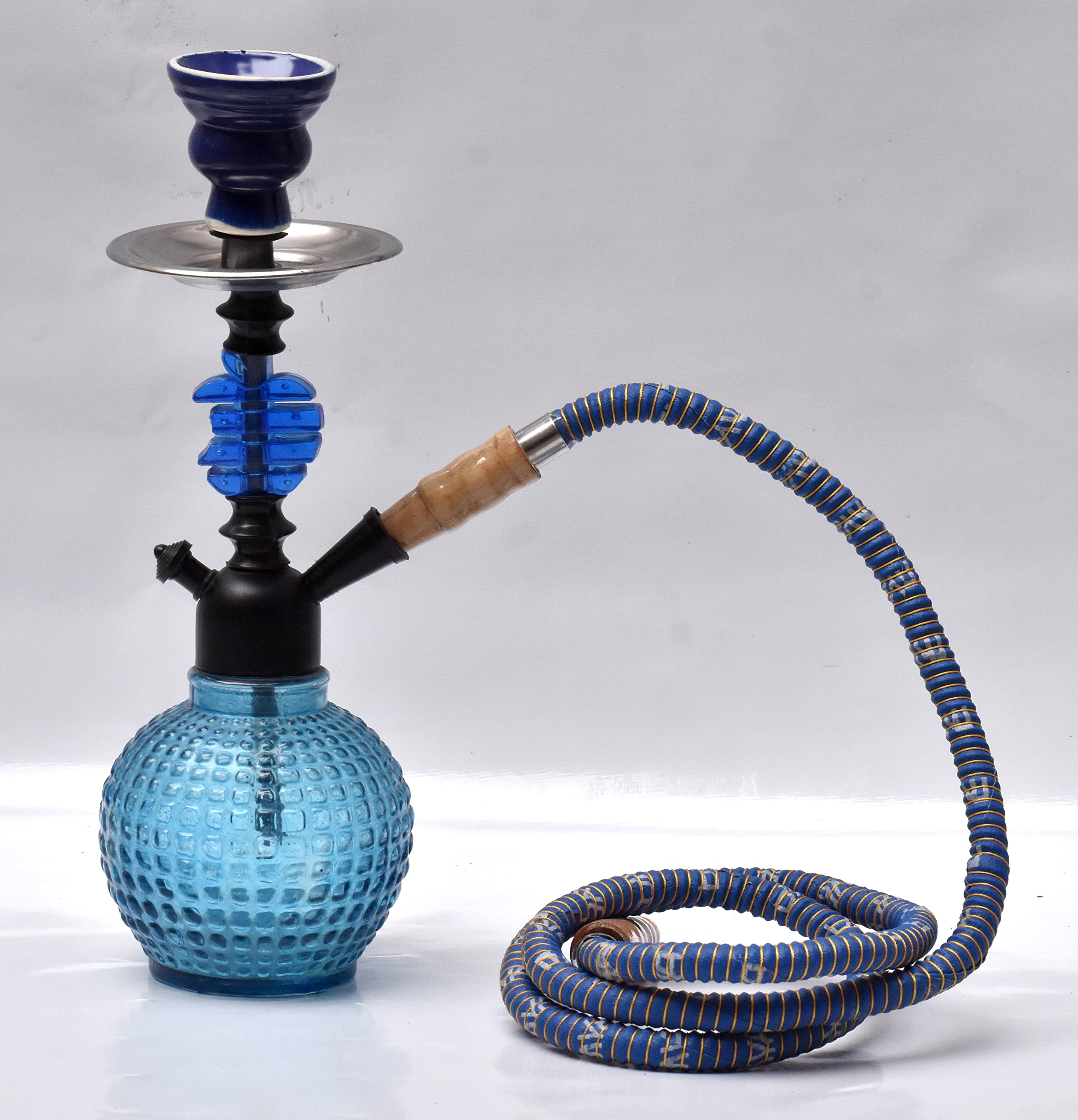 Nataraj Gallery Mya hookha Pot Black 14 inch Ball apple Base