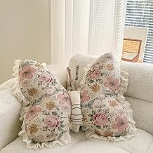 Butterfly Throw Pillow,Cute Butterfly Shaped Decorative Animal Pillow for Bedroom Living Room Sofa Couch,23.6 x 19.6 inch Soft Stuffed Hugging Pillows Cushion Pink