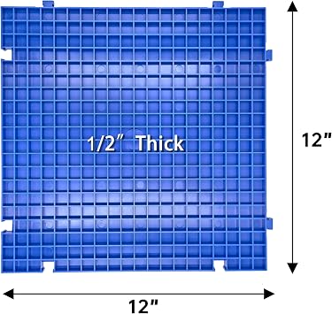 Stained Glass Cutting Mat, Solid Bottom Plastic Grid, Stained Glass Tools and Supplies, Blue, 4 Pack