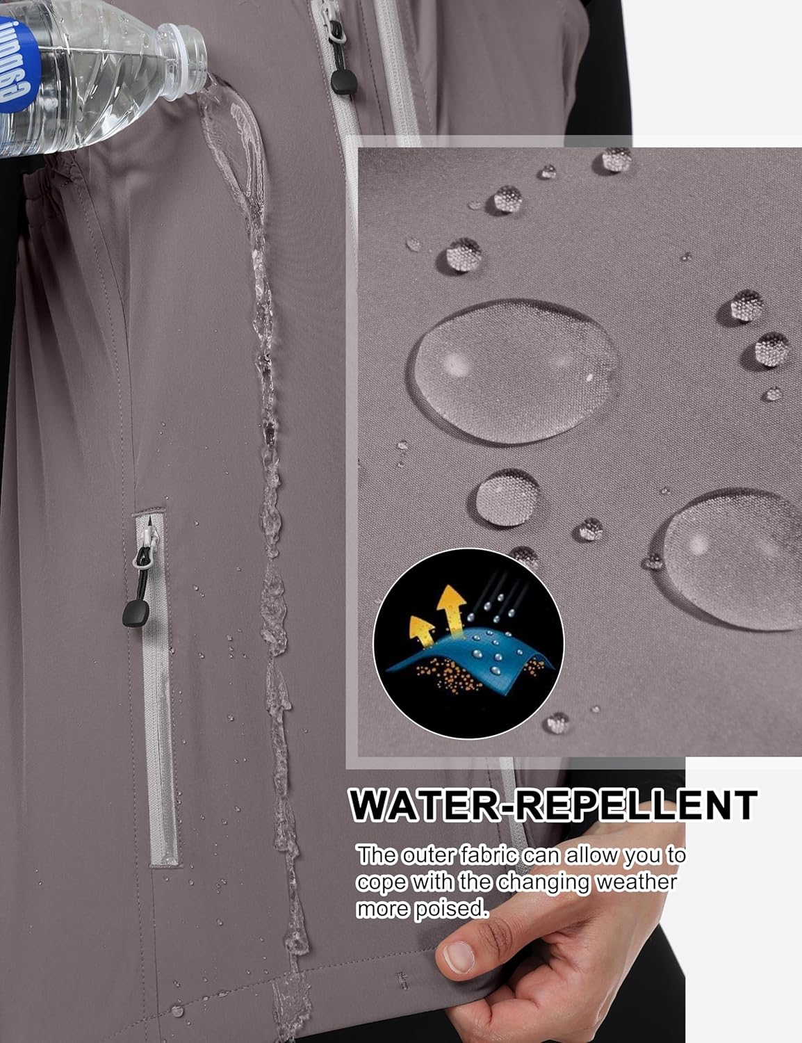 Little Donkey Andy Women's Lightweight Quick Dry Vest Summer Windproof Sleeveless Elastic Jacket for Golfing Cycling Running - Image 2