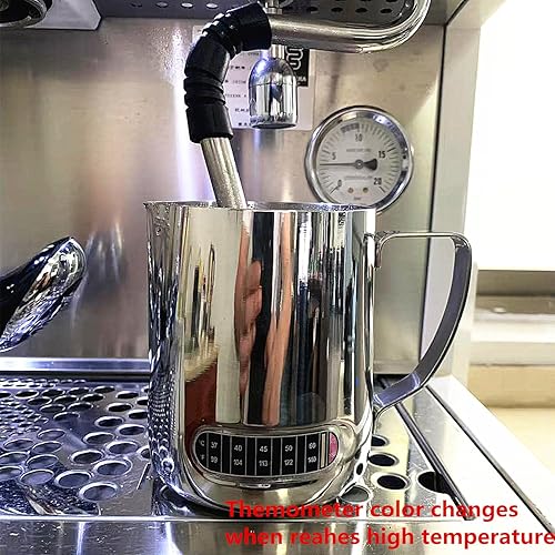 Miniatura 9 de Termómetro de espuma de leche para café, chocolate, capuchino, espuma de leche espumosa, termómetro de acero inoxidable, bolígrafo de arte con leche