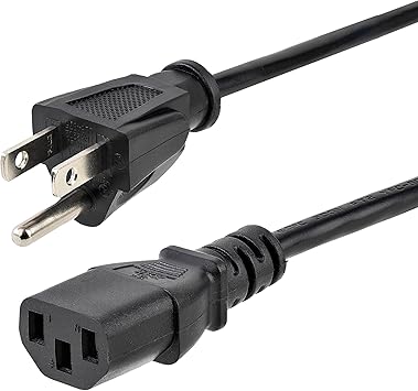 10ft 3m Heavy Duty Power Cord, NEMA 5-15P to C13 AC Power Cord, 15A 125V, 14AWG, Replacement Computer Power Cord, Monitor Power Cable, PC Power Supply Cable, UL Listed PXT1011410 | NEMA 5-15P to C13, UL Listed, Monitor Power Cable, Replacement Computer Power Cord, PC Power Supply Cable