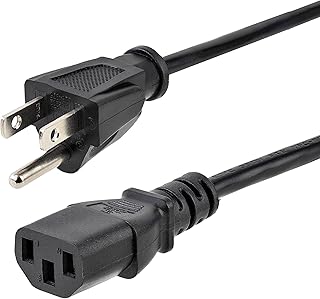 StarTech.com 10ft (3m) Heavy Duty Power Cord, NEMA 5-15P to C13 AC Power Cord, 15A 125V, 14AWG, Replacement Computer Power Cord, Monitor Power Cable, PC Power Supply Cable, UL Listed (PXT1011410)