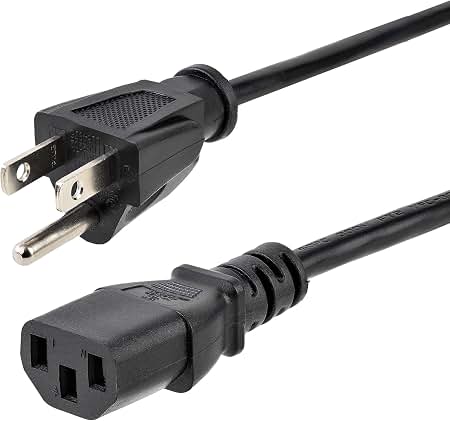Amazon.com: THE CIMPLE CO 1 FT 3-Prong AC White Power Cable | For