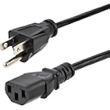 StarTech.com 6ft (1.8m) Heavy Duty Power Cord, NEMA 5-15P to C13 AC Power Cord, 15A 125V, 14AWG, Replacement Computer Power Cord, Monitor Power Cable, PC Power Supply Cable, UL Listed (PXT101146)