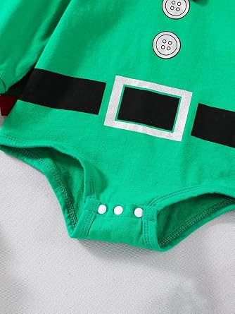 Newborn Infant Baby Girl Christmas Outfit Long Sleeve Santa Romper+Leg Warmers+Hat 3pcs Clothes Set