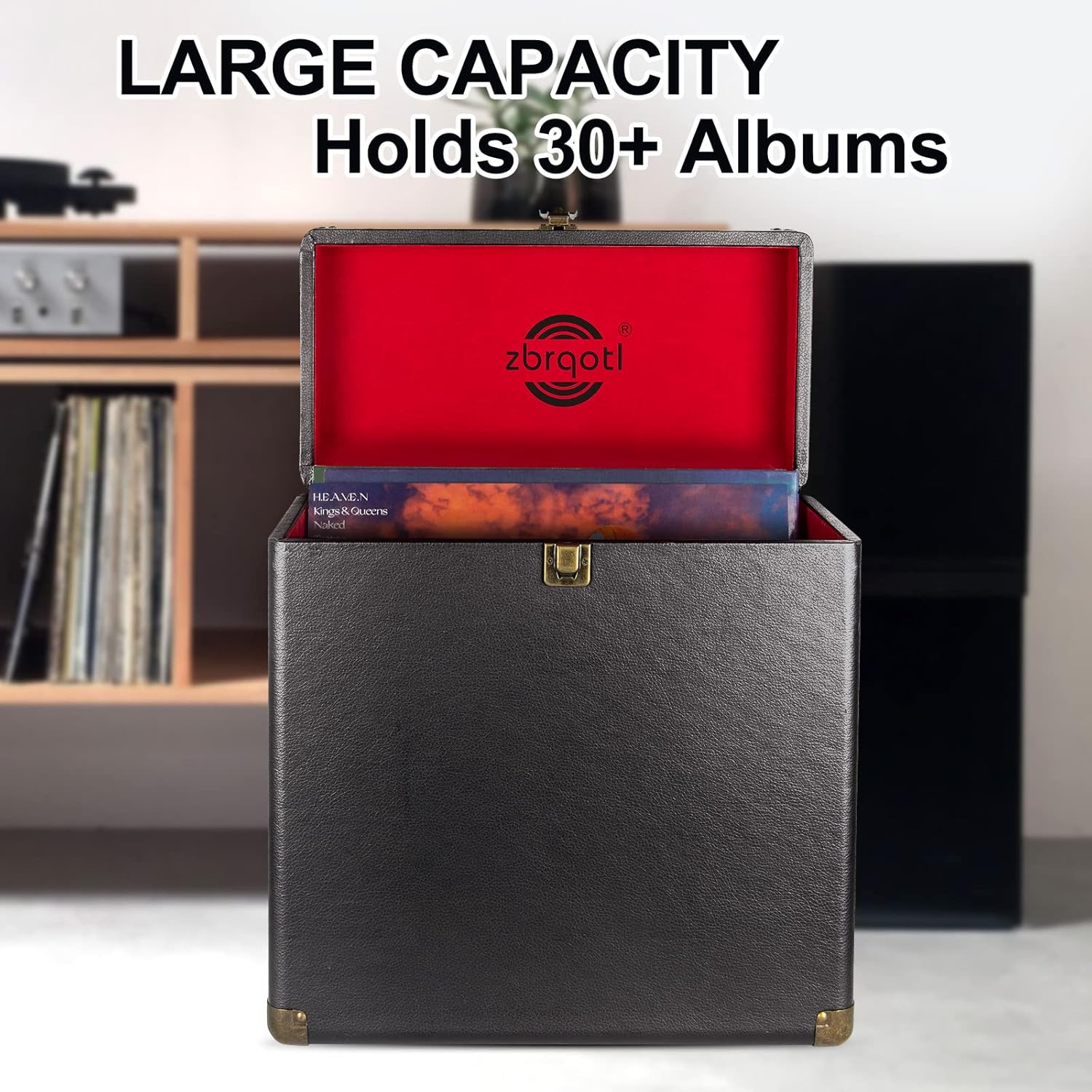 Blасk Frіdау - 80% оƒƒ Zbrqotl Vintage Vinyl Records Storage Retro Leather Portable Carrying Case for 30+ Records Albums